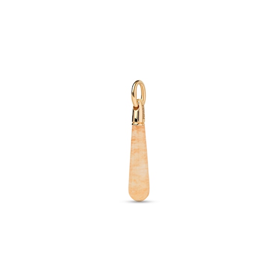 PDPAOLAâ¢ at Zales ICONS Aventurine Medium Teardrop Hoop Earring and Necklace Charm in Sterling Silver with Gold Plate
