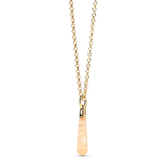 PDPAOLAâ¢ at Zales ICONS Aventurine Medium Teardrop Hoop Earring and Necklace Charm in Sterling Silver with Gold Plate