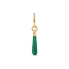 Thumbnail Image 1 of PDPAOLA™ at Zales ICONS Aventurine Medium Teardrop Dangle Single Hoop Earring in Sterling Silver with 18K Gold Plate