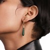 Thumbnail Image 2 of PDPAOLA™ at Zales ICONS Aventurine Medium Teardrop Dangle Single Hoop Earring in Sterling Silver with 18K Gold Plate