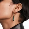 Thumbnail Image 1 of PDPAOLA™ at Zales Green Aventurine Medium Teardrop Dangle Single Hoop Earring in Sterling Silver with 18K Gold Plate