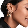 Thumbnail Image 3 of PDPAOLA™ at Zales ICONS Aventurine Small Teardrop Dangle Single Hoop Earring in Sterling Silver with 18K Gold Plate