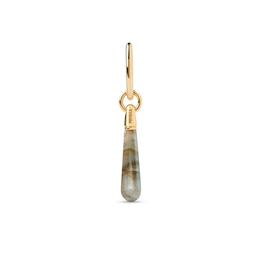 PDPAOLA™ at Zales ICONS Labradorite Medium Teardrop Dangle Single Hoop Earring in Sterling Silver with 18K Gold Plate