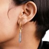 Thumbnail Image 2 of PDPAOLA™ at Zales ICONS Labradorite Medium Teardrop Dangle Single Hoop Earring in Sterling Silver with 18K Gold Plate