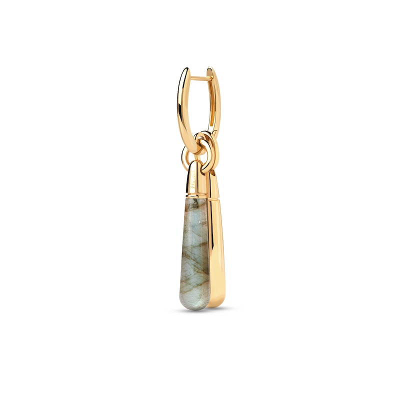 Main Image 4 of PDPAOLA™ at Zales ICONS Labradorite Medium Teardrop Dangle Single Hoop Earring in Sterling Silver with 18K Gold Plate
