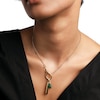Thumbnail Image 2 of PDPAOLA™ at Zales ICONS Aventurine Small Teardrop Hoop Earring and Necklace Charm in Sterling Silver with Gold Plate