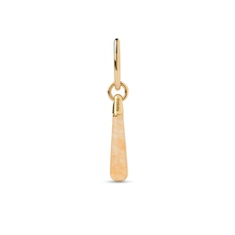 PDPAOLA™ at Zales ICONS Aventurine Medium Teardrop Dangle Single Hoop Earring in Sterling Silver with 18K Gold Plate