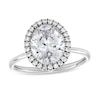 Thumbnail Image 1 of 2-5/8 CT. T.W. Oval Certified Lab-Grown Diamond Frame Engagement Ring in 14K White Gold (F/VS2)