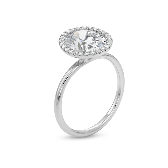 2-5/8 CT. T.w. Oval Certified Lab-Grown Diamond Frame Engagement Ring in 14K White Gold (F/Vs2)