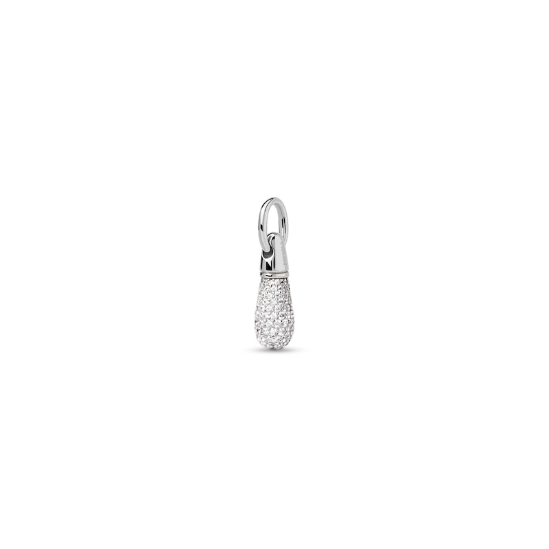 Main Image 1 of PDPAOLA™ at Zales ICONS Cubic Zirconia Small Teardrop Hoop Earring and Necklace Charm in Sterling Silver