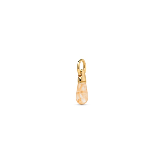 Pdpaolaâ¢ at Zales Aventurine Small Teardrop Hoop Earring and Necklace Charm in Sterling Silver with 18K Gold Plate