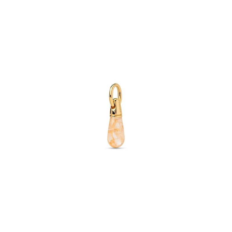 Main Image 1 of PDPAOLA™ at Zales ICONS Aventurine Small Teardrop Hoop Earring and Necklace Charm in Sterling Silver with Gold Plate