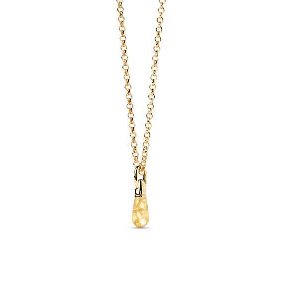 PDPAOLA™ at Zales ICONS Aventurine Small Teardrop Hoop Earring and Necklace Charm in Sterling Silver with Gold Plate