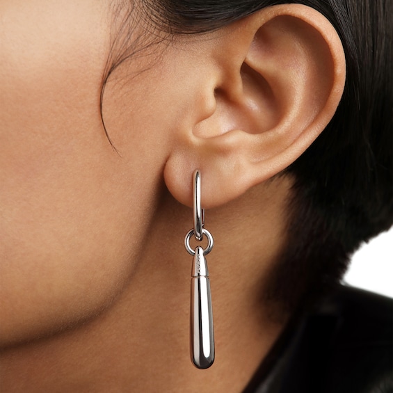 PDPAOLAâ¢ at Zales ICONS Medium Teardrop Dangle Single Hoop Earring in Sterling Silver