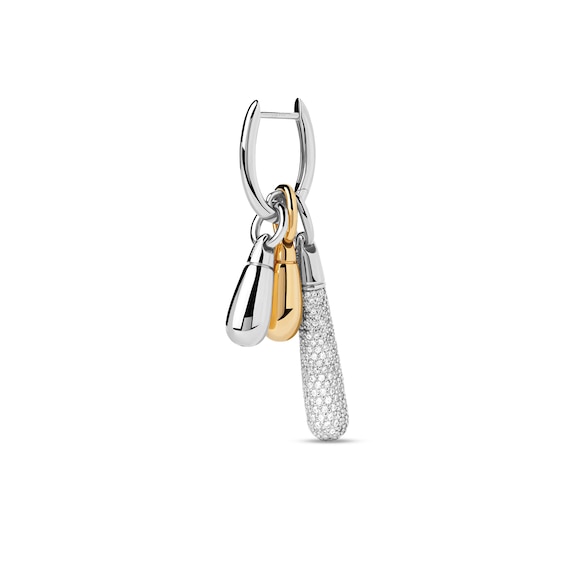 PDPAOLAâ¢ at Zales ICONS Small Teardrop Stackable Hoop Earring and Necklace Charm in Sterling Silver with 18K Gold Plate