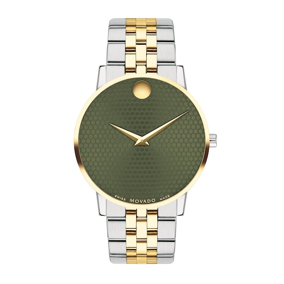 Menâs Movado Museum Classic Watch with Green Dial (Model: 0607849)