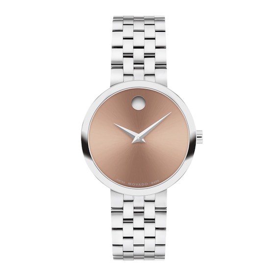 Ladiesâ Movado Museum Classic Watch with Pink Dial (Model: 0607941)