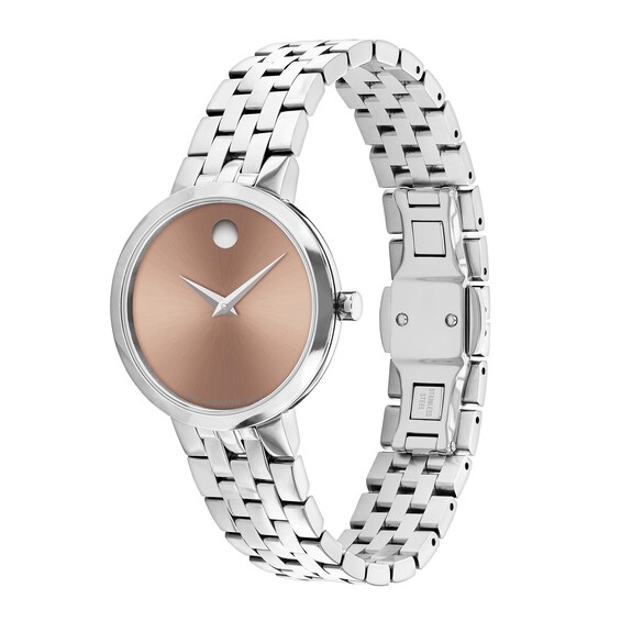 Ladiesâ Movado Museum Classic Watch with Pink Dial (Model: 0607941)