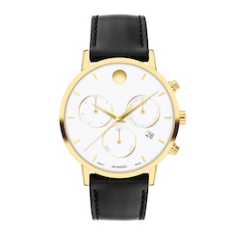 Men’s Movado Museum Classic Chronograph Watch with White Dial (Model: 0607888)