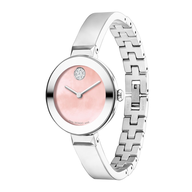 Main Image 2 of Ladies’ Movado Bold® Bangle Watch with Pink Mother-of-Pearl Dial (Model: 3601178)