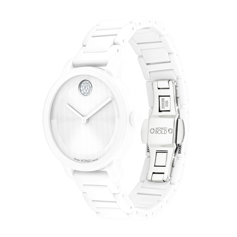 Main Image 2 of Ladies’ Movado Bold® Evolution White Ceramic Watch (Model: 3601233)