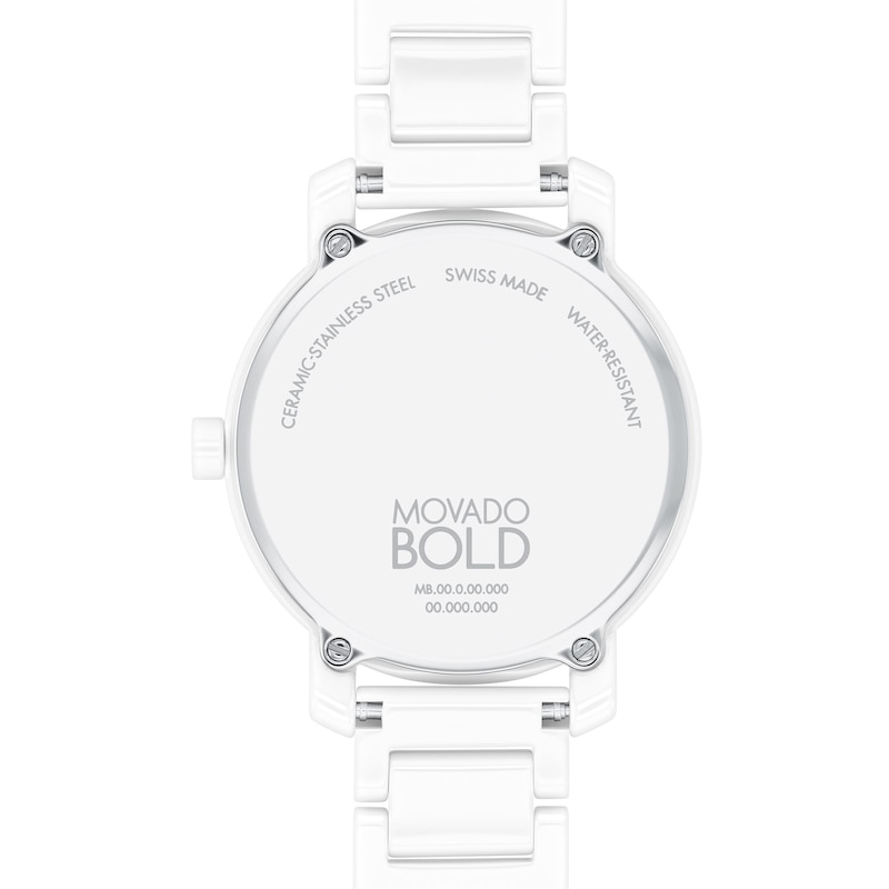 Main Image 3 of Ladies’ Movado Bold® Evolution White Ceramic Watch (Model: 3601233)