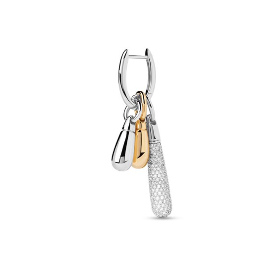 PDPAOLAâ¢ at Zales ICONS Small Teardrop Dangle Single Hoop Earring in Sterling Silver