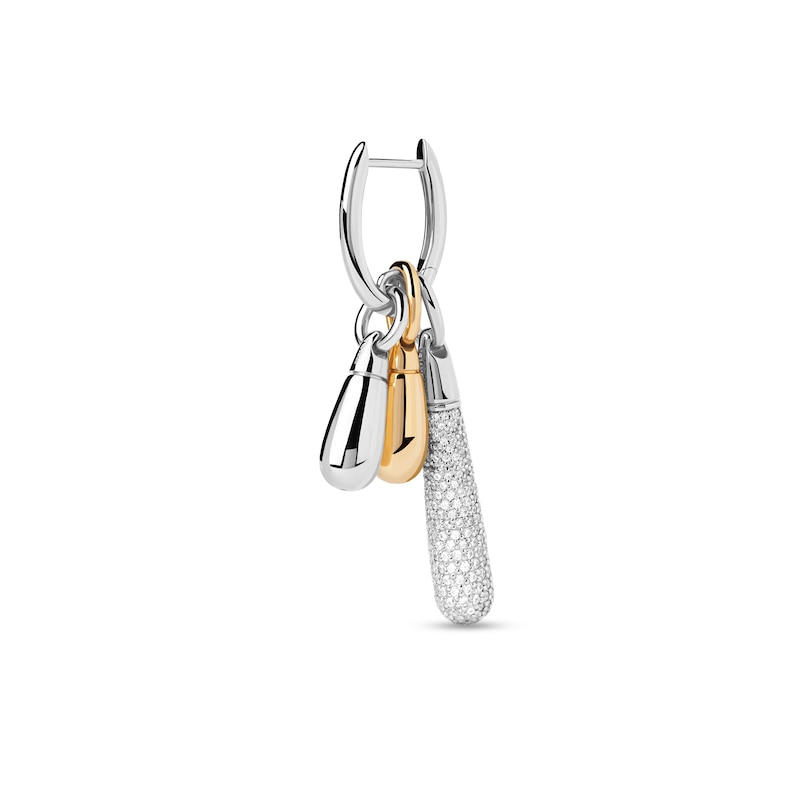 Main Image 3 of PDPAOLA™ at Zales ICONS Small Teardrop Dangle Single Hoop Earring in Sterling Silver