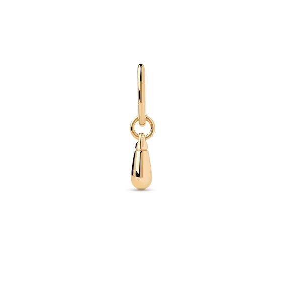 PDPAOLA⢠at Zales ICONS Small Teardrop Dangle Single Hoop Earring in Sterling Silver with 18K Gold Plate