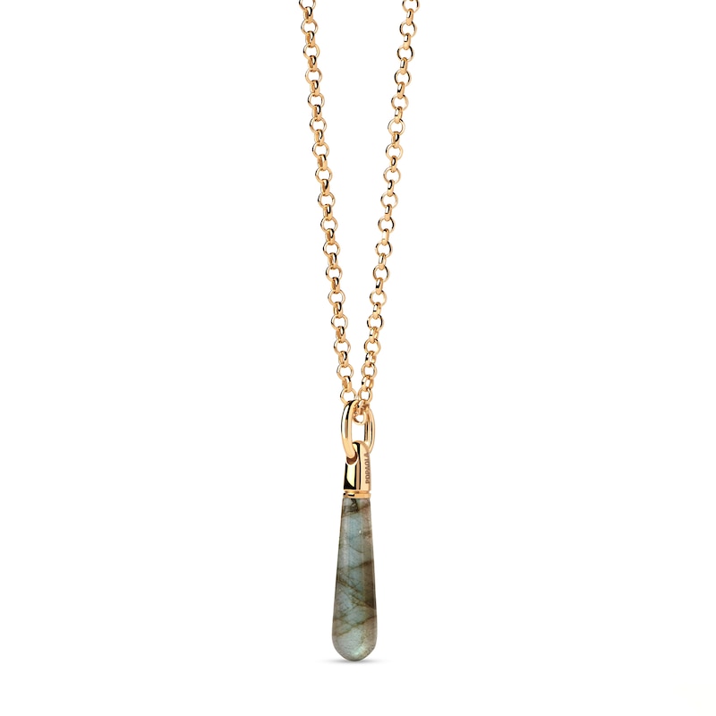Main Image 4 of PDPAOLA™ at Zales ICONS Labradorite Medium Teardrop Hoop Earring and Necklace Charm in Sterling Silver with Gold Plate