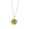 Thumbnail Image 1 of Jade and Garnet Fish Pendant in Sterling Silver with 18K Gold Plate