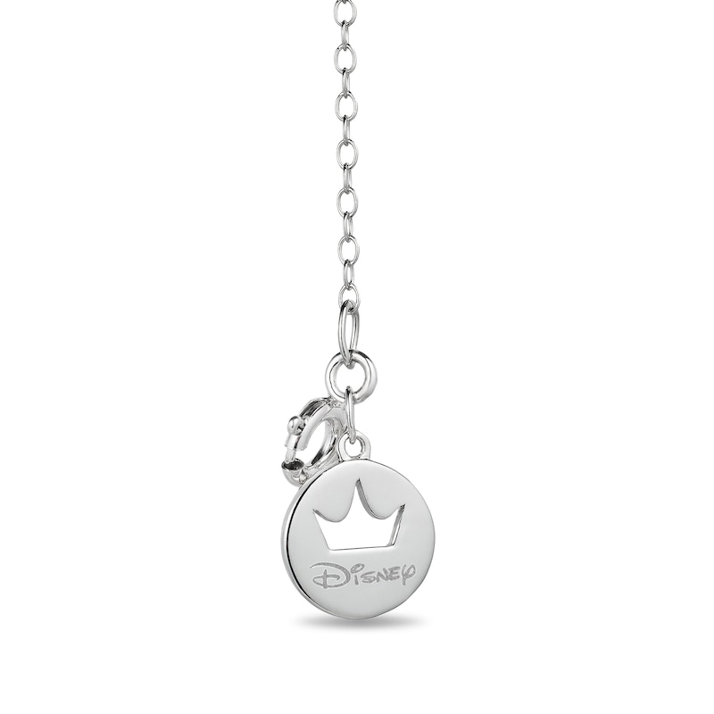 Main Image 2 of Enchanted Disney Belle 1/6 CT. T.W. Diamond Rose Pendant in 10K Rose Gold and Sterling Silver - 18"