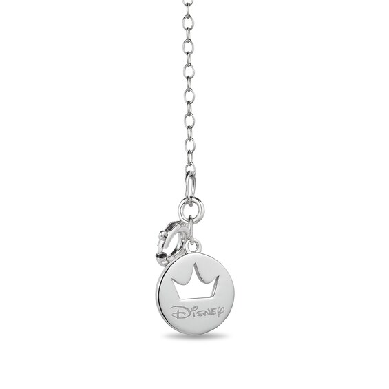 Enchanted Disney Belle 1/6 CT. T.w. Diamond Dancing Rose Pendant in Sterling Silver and 10K Gold - 19â