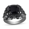Thumbnail Image 1 of Enchanted Disney Villains Maleficent Onyx and 1/2 CT. T.W. Black Diamond Ring in Sterling Silver with Black Rhodium