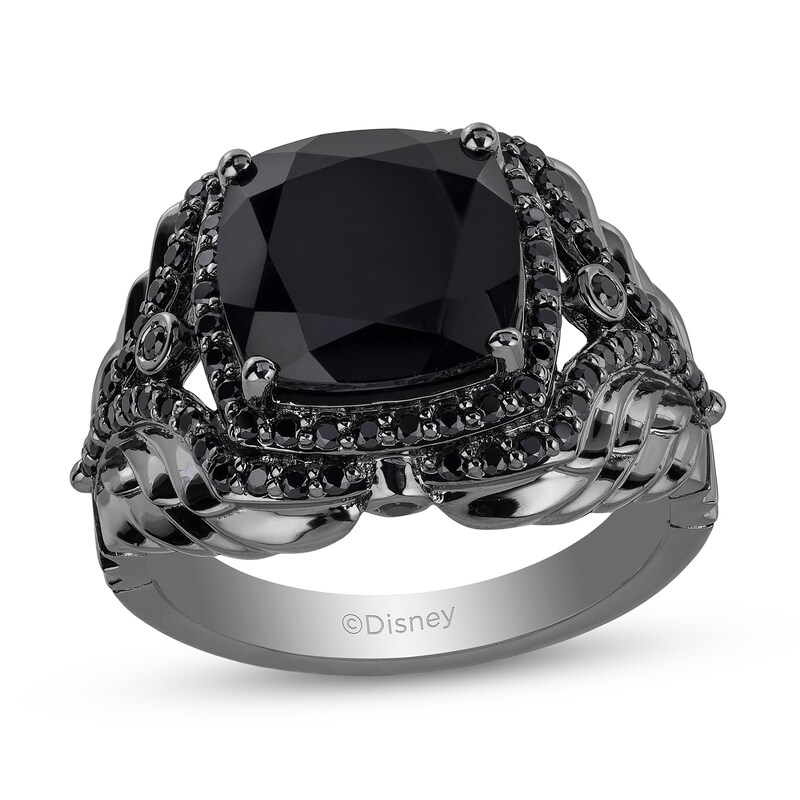 Main Image 1 of Enchanted Disney Villains Maleficent Onyx and 1/2 CT. T.W. Black Diamond Ring in Sterling Silver with Black Rhodium