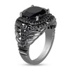 Thumbnail Image 2 of Enchanted Disney Villains Maleficent Onyx and 1/2 CT. T.W. Black Diamond Ring in Sterling Silver with Black Rhodium