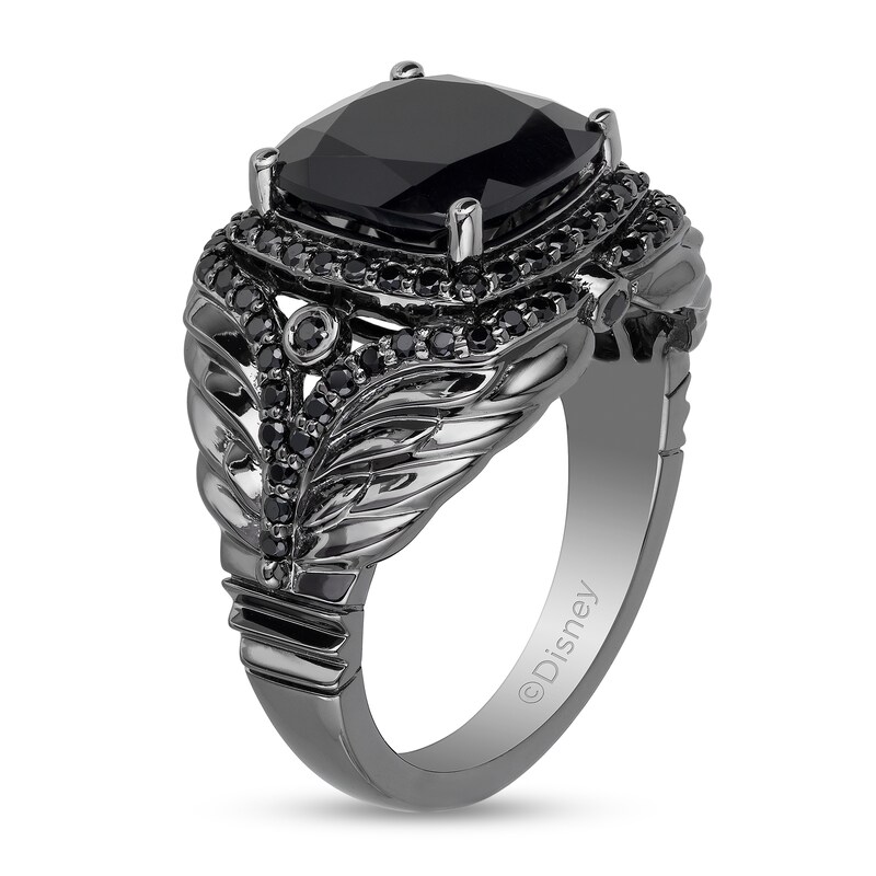 Main Image 2 of Enchanted Disney Villains Maleficent Onyx and 1/2 CT. T.W. Black Diamond Ring in Sterling Silver with Black Rhodium