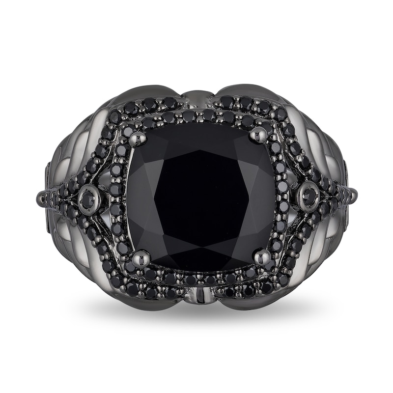 Main Image 4 of Enchanted Disney Villains Maleficent Onyx and 1/2 CT. T.W. Black Diamond Ring in Sterling Silver with Black Rhodium