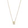Thumbnail Image 1 of 1/5 CT. Oval Diamond Bezel-Set Solitaire Necklace in 14K Gold
