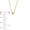 Thumbnail Image 3 of 1/5 CT. Oval Diamond Bezel-Set Solitaire Necklace in 14K Gold