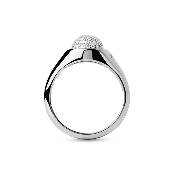 PDPAOLAâ¢ at Zales ICONS Cubic Zirconia Round Moon-Top Ring in Sterling Silver