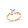Thumbnail Image 1 of 1 CT. Diamond Solitaire Vintage-Style Tapered Shank Engagement Ring in 14K Two-Tone Gold