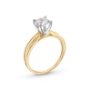 Thumbnail Image 3 of 1 CT. Diamond Solitaire Vintage-Style Tapered Shank Engagement Ring in 14K Two-Tone Gold