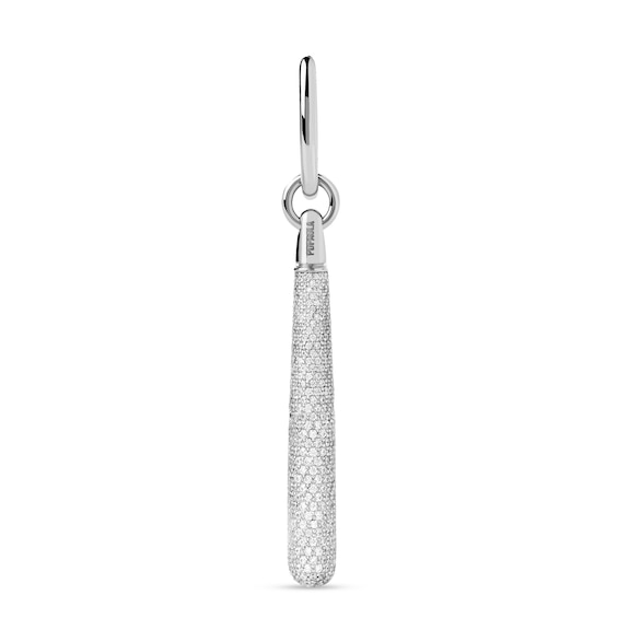 PDPAOLAâ¢ at Zales ICONS Cubic Zirconia Large Teardrop Dangle Single Hoop Earring in Sterling Silver