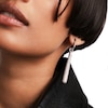 Thumbnail Image 2 of PDPAOLA™ at Zales ICONS Cubic Zirconia Large Teardrop Dangle Single Hoop Earring in Sterling Silver