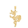 Thumbnail Image 1 of Men’s Diamond-Cut Dragon Necklace Charm in Solid 10K Gold