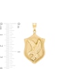 Thumbnail Image 2 of Men’s Textured Flying Eagle Shield Necklace Charm in 10K Gold