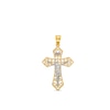 Thumbnail Image 1 of Men’s Filigree Crucifix Necklace Charm in 14K Two-Tone Gold