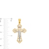 Thumbnail Image 2 of Men’s Filigree Crucifix Necklace Charm in 14K Two-Tone Gold