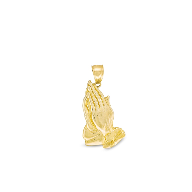 Main Image 1 of Men's Praying Hands Charm in 10K Gold